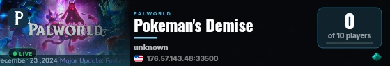 Pokeman's Demise live status badge