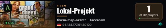 Lokal-Projekt live status badge