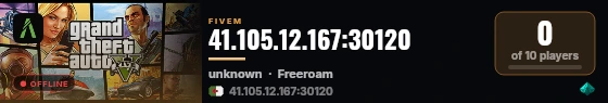 41.105.12.167:30120 live status badge