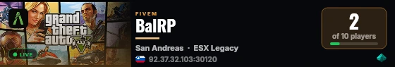 BalRP live status badge