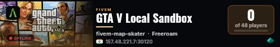 GTA V Local Sandbox live status badge
