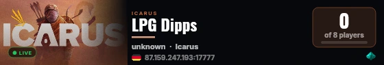 LPG Dipps live status badge