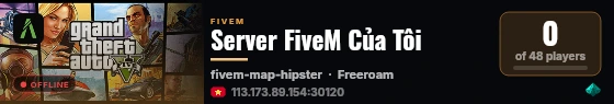 Server FiveM Của Tôi live status badge