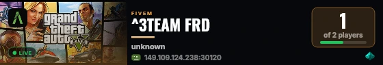 ^3TEAM FRD live status badge