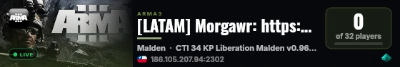 [LATAM] Morgawr: https://discord.gg/D4d3d3ekce live status badge