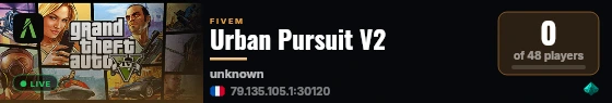 Urban Pursuit V2 live status badge