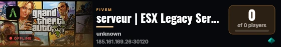 serveur | ESX Legacy Server live status badge