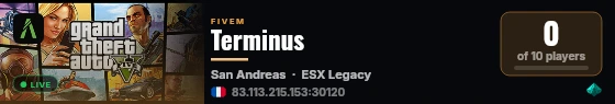 Terminus Dev live status badge