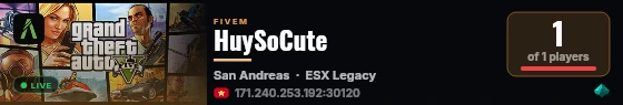 HuySoCute live status badge