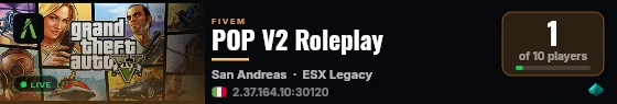 POP V2 Roleplay  live status badge
