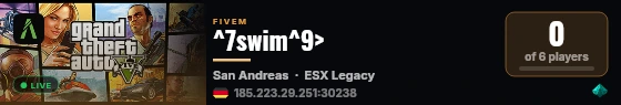 ^7swim^9> live status badge