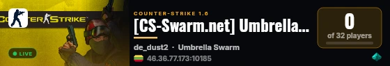 [CS-Swarm.net] Umbrella Swarm [x3] 24/7 live status badge