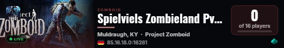 Spielviels Zombieland PvPvE live status badge