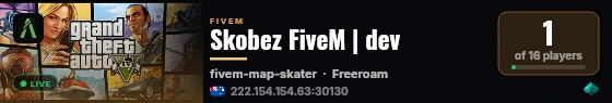 Skobez FiveM | dev live status badge