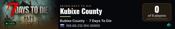 Kubixe County live status badge