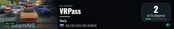 VRPass live status badge