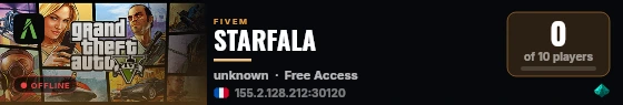 STARFALA live status badge