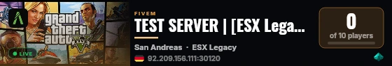 TEST SERVER | [ESX Legacy] live status badge