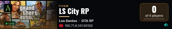 LS City RP live status badge