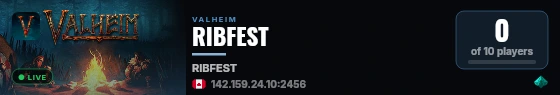 RIBFEST live status badge
