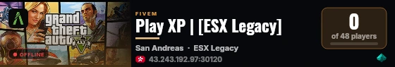 Play XP | [ESX Legacy] live status badge