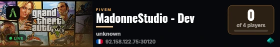 MadonneStudio - Dev live status badge