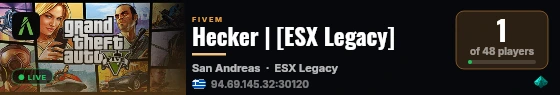 Hecker | [ESX Legacy] live status badge