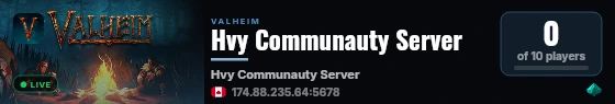 Hvy Communauty Server live status badge