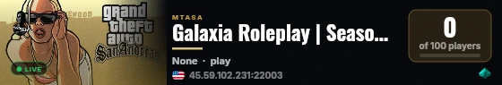 Galaxia Roleplay | Season #1 | live status badge