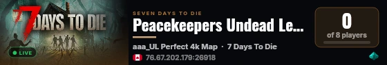Peacekeepers Undead Legacy live status badge