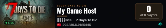 My Game Host live status badge