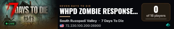 WHPD ZOMBIE RESPONSE SCENARIO live status badge