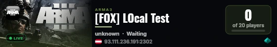 [FOX] LOcal Test live status badge