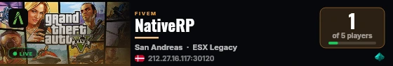 NativeRP live status badge