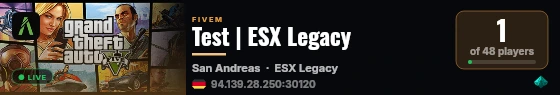 Test | ESX Legacy live status badge