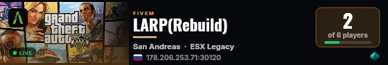 LARP(Rebuild) live status badge