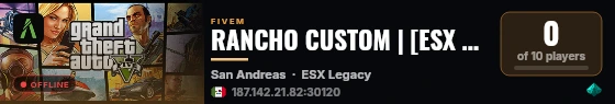 RANCHO CUSTOM | [ESX Legacy] live status badge