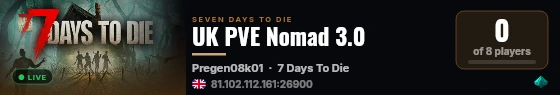 UK PVE Nomad 3.0 live status badge