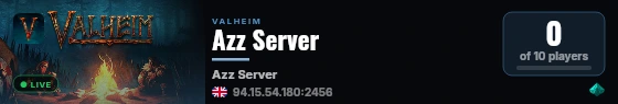 Azz Server live status badge