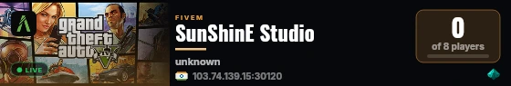 SunShinE Studio live status badge