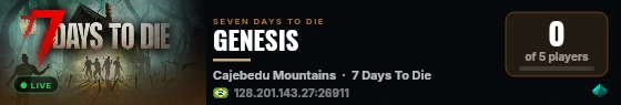 GENESIS live status badge