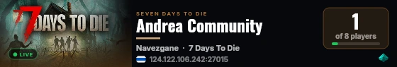 Andrea Community live status badge
