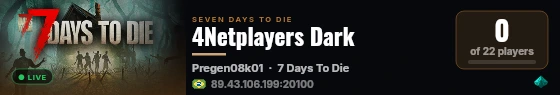 4Netplayers Dark live status badge