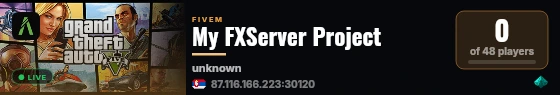 My FXServer Project live status badge