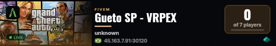 Gueto SP - VRPEX live status badge