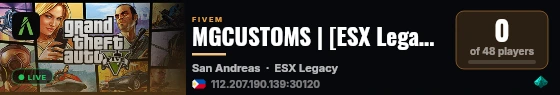 MGCUSTOMS | [ESX Legacy] live status badge
