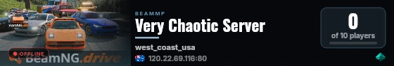 Very Chaotic Server live status badge