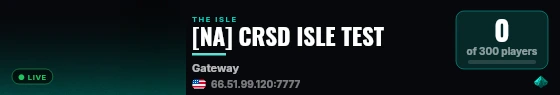 [NA] CRSD ISLE TEST live status badge
