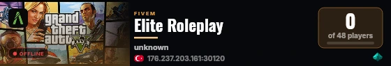 Elite Roleplay live status badge