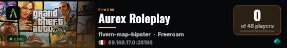 Aurex Roleplay  live status badge
